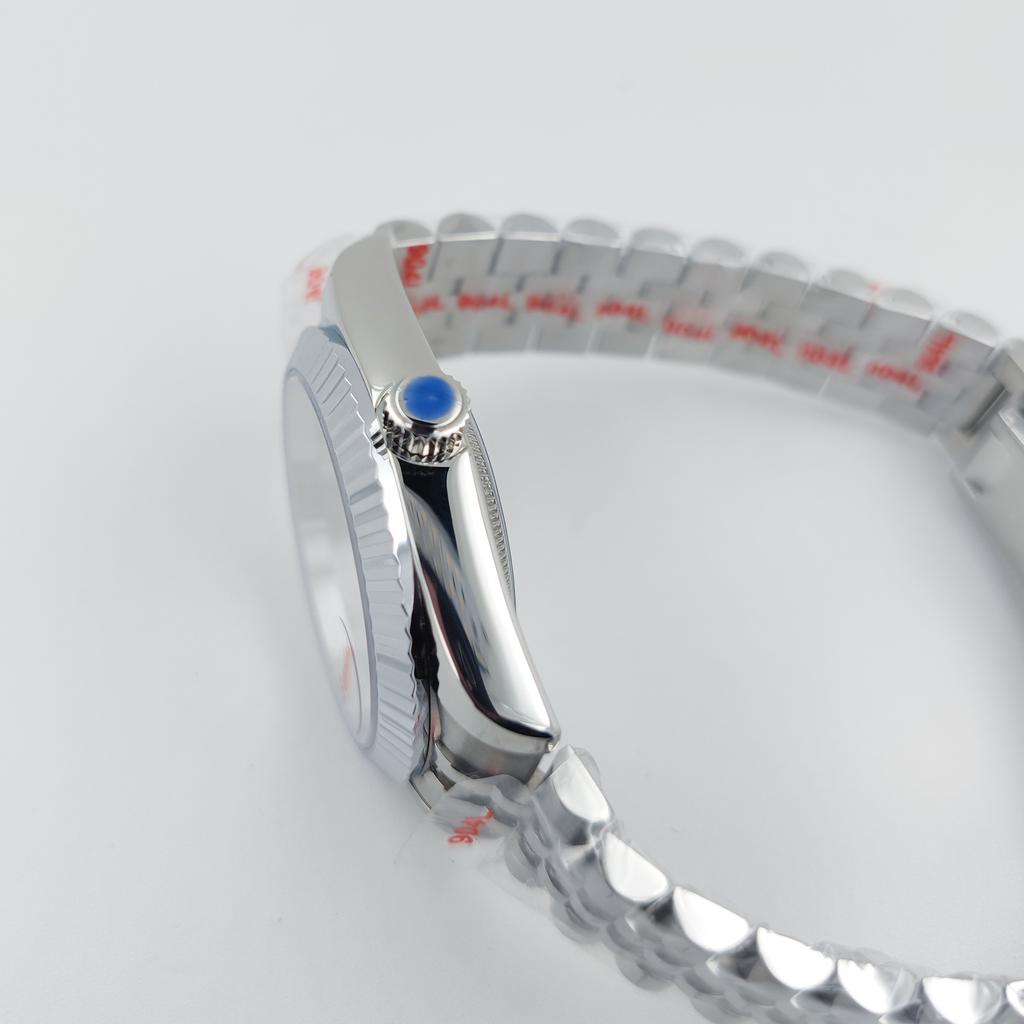 40MM Watch Case Fit To NH35 NH34 Movement Solid Steel Sapphire Crystal Glass Jubilee Watchband Case Compatible NH64 NH35A NH72