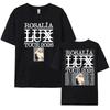 Rosalía "LUXX TOUR 2026" Iconic Character Art & Global Tour Dates Double-Sided Print Oversized T-Shirt | Spanish Urban Pop Music Fan Merch Tee