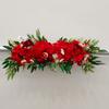 Simulation Flower Silk Flower Garland Peonies Rose Mix Artificial Floral Backdrop  Hall Decoration