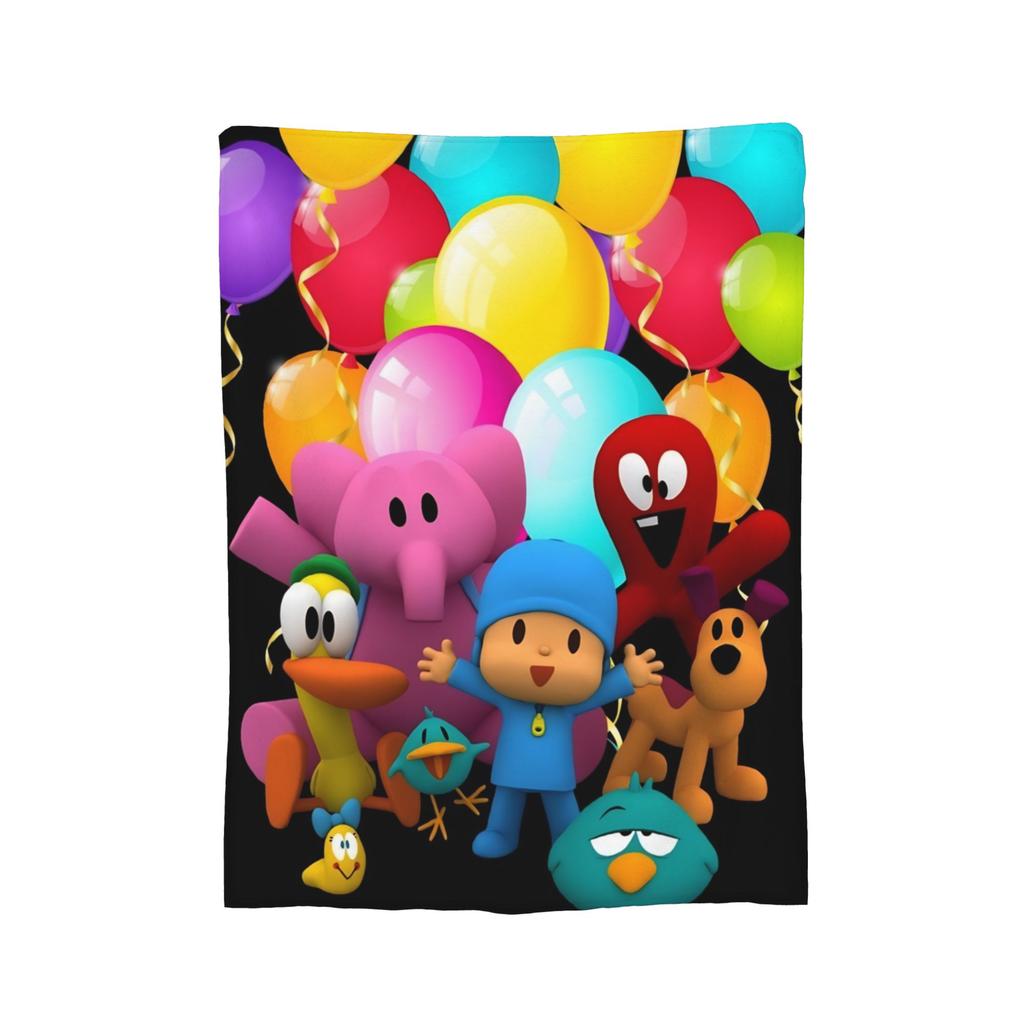 Pocoyoed Comedy Cartoon Blanket Wool Funny Warm Throw Blankets For Home Restaurant Spring/Autumn,