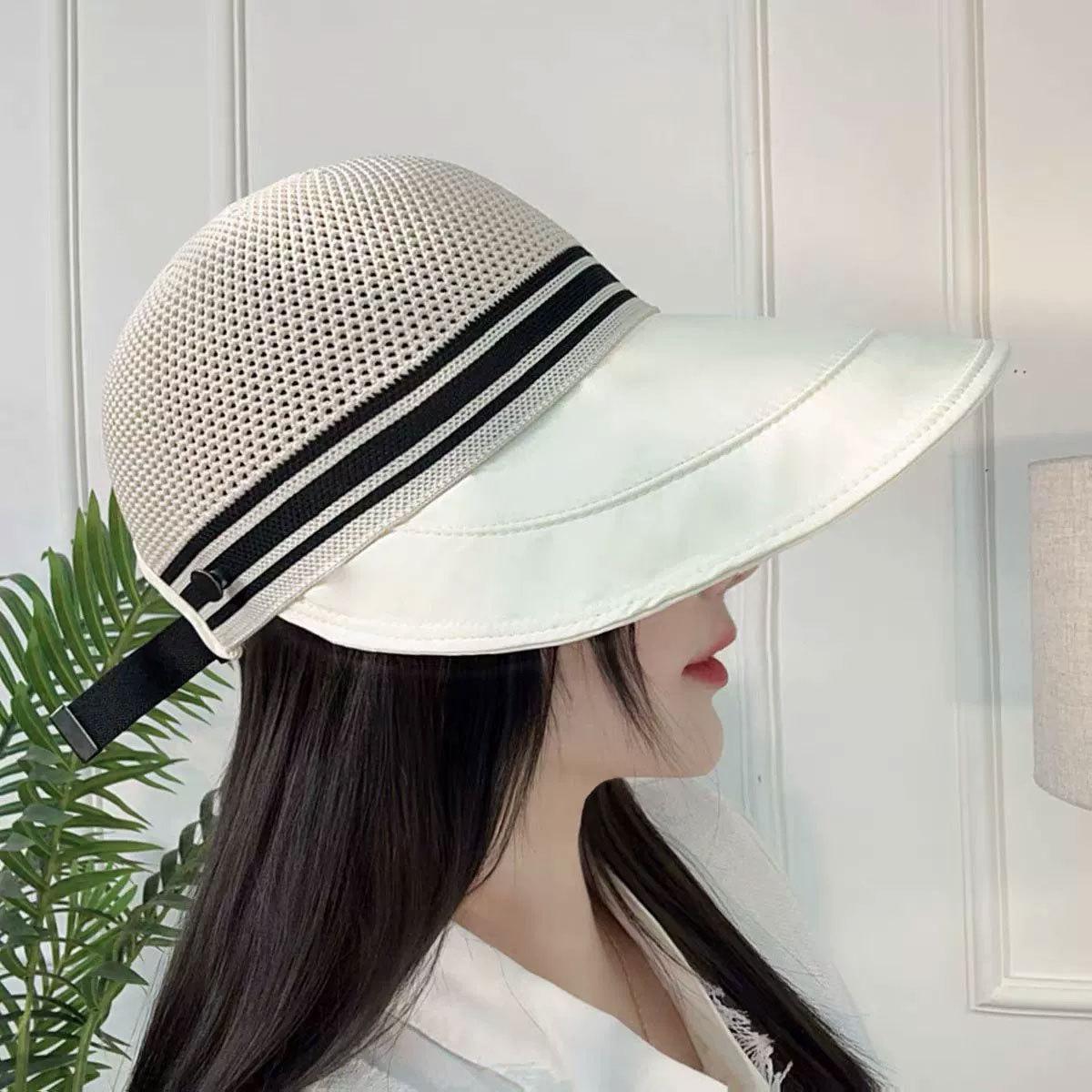 

New Extended Brim Duckbill Hat for Women s Spring and Summer Big Head Circumference, Versatile Sun Protection Outdoor Hat бежевый