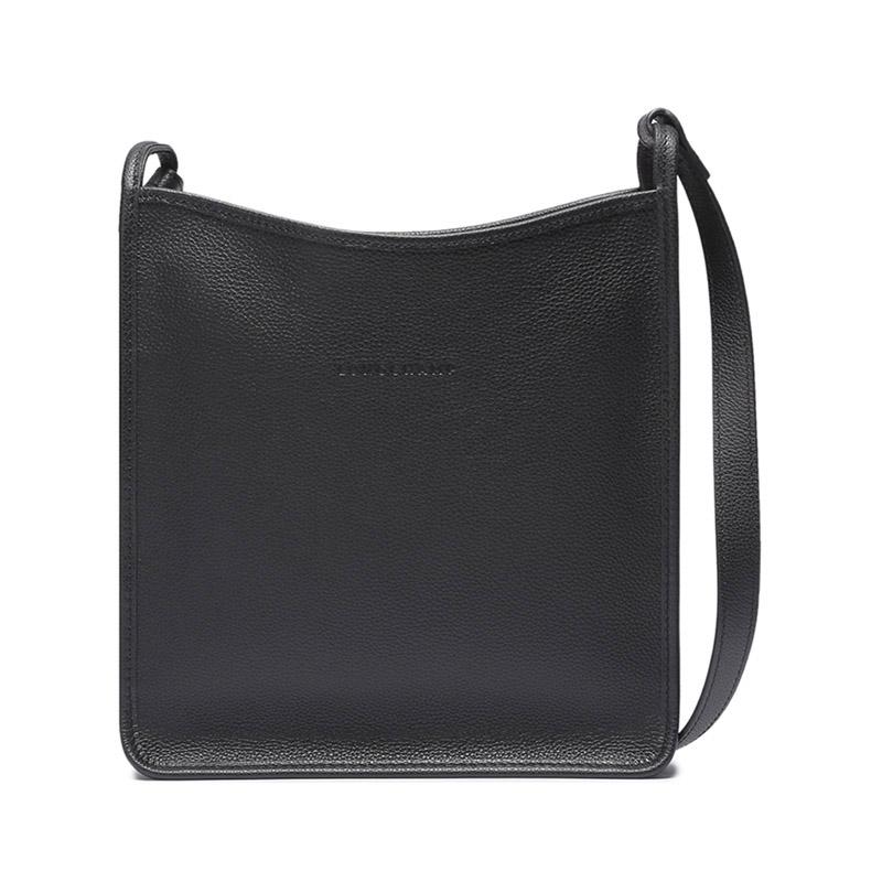 

Longchamp Le Foulonné Solid Color Zipper Closure Leather Shoulder Crossbody Bag Large Women Bags Black 10140021001 Basic Set (Bag+Dust Bag)