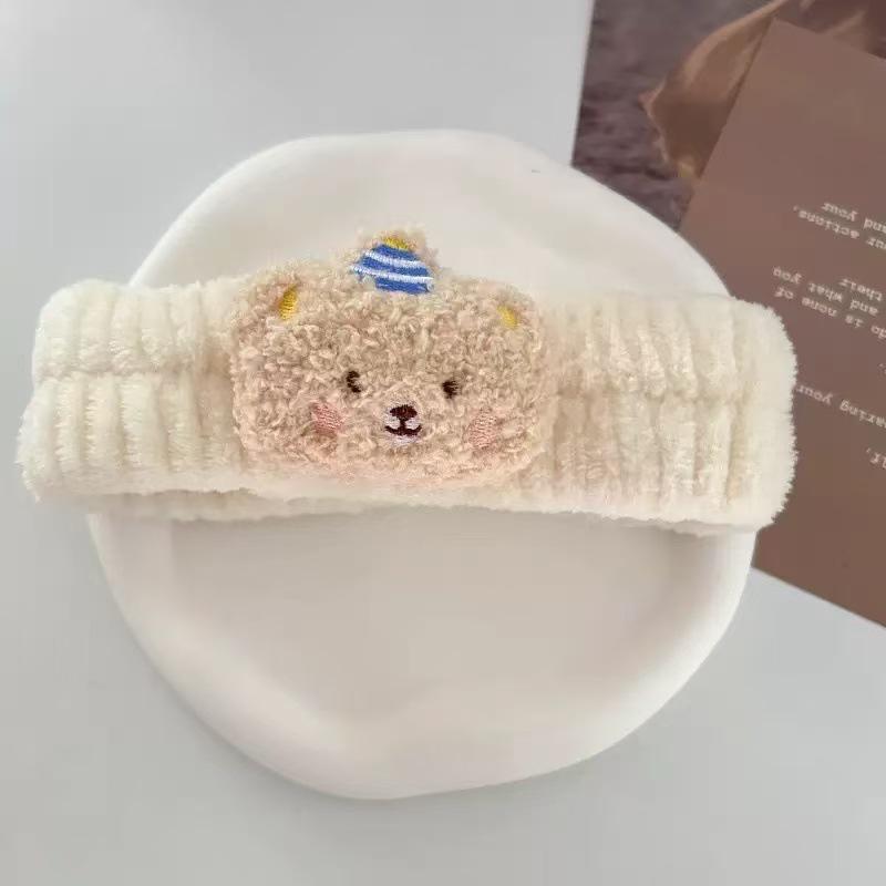 Strawberry Bear Plush Headband: Non-Slip Cute Cartoon Hair Accessory for Girls