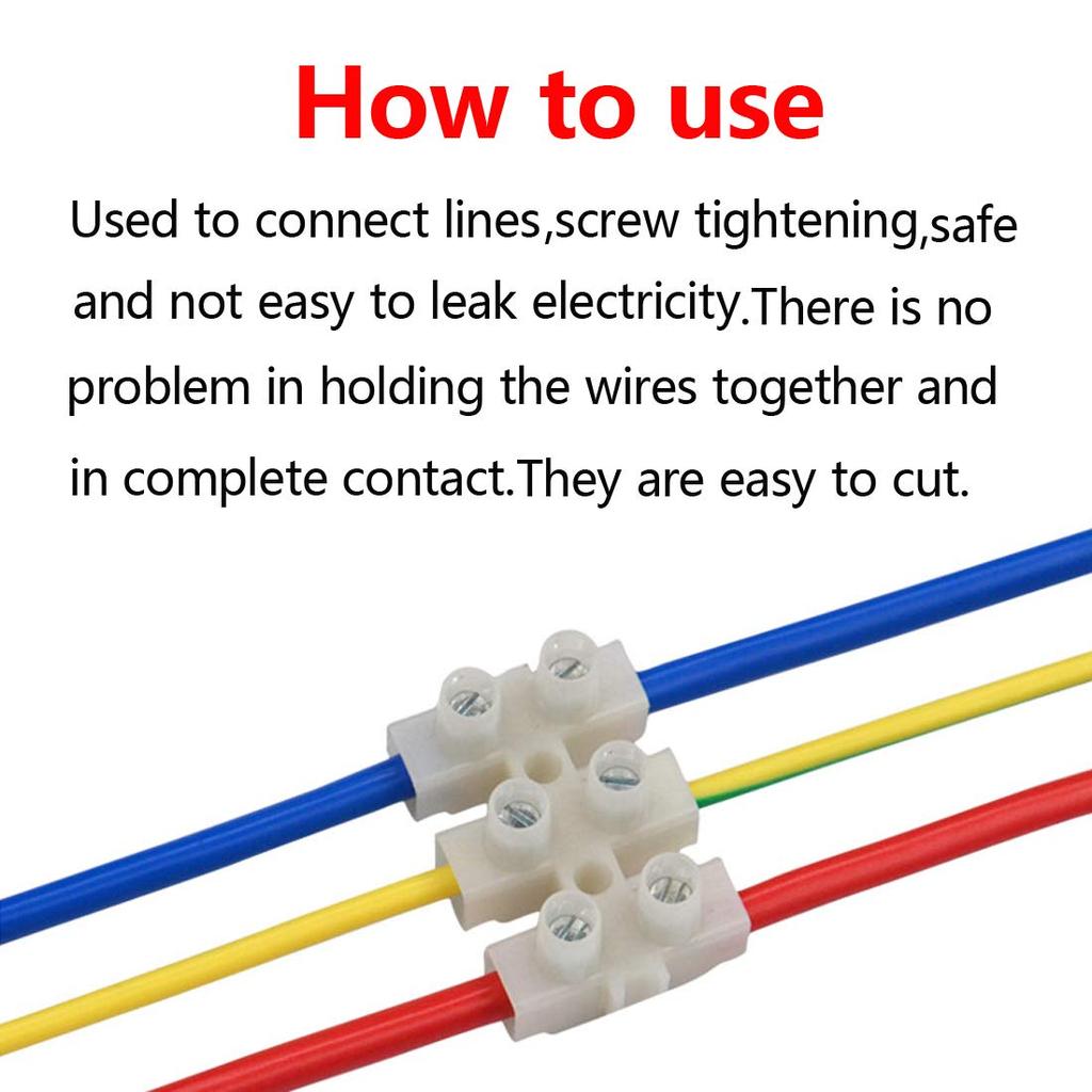 1pcs U H Type 12 Position Plastic Barrier Terminal Strip Block Barrier Screw Block Connection Strips for Electrical Wiring 3A10A