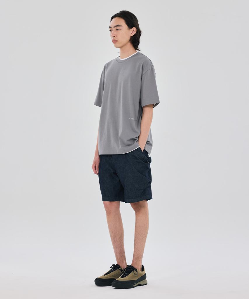 Hellinogseuweeo Magic Hours Logo Short Sleeve T-Shirt_Grey
