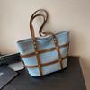 Retro Large-capacity Bag Women's Net Red Trend Denim Single-shoulder Tote Niche Commuter