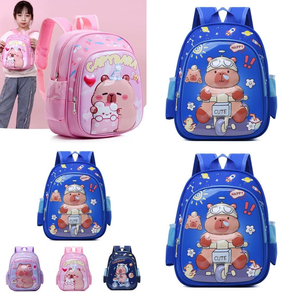 Charming Capybara Cartoon Preschool Backpack For Young Children With Comfortable Shoulder Straps And Versatile Colors