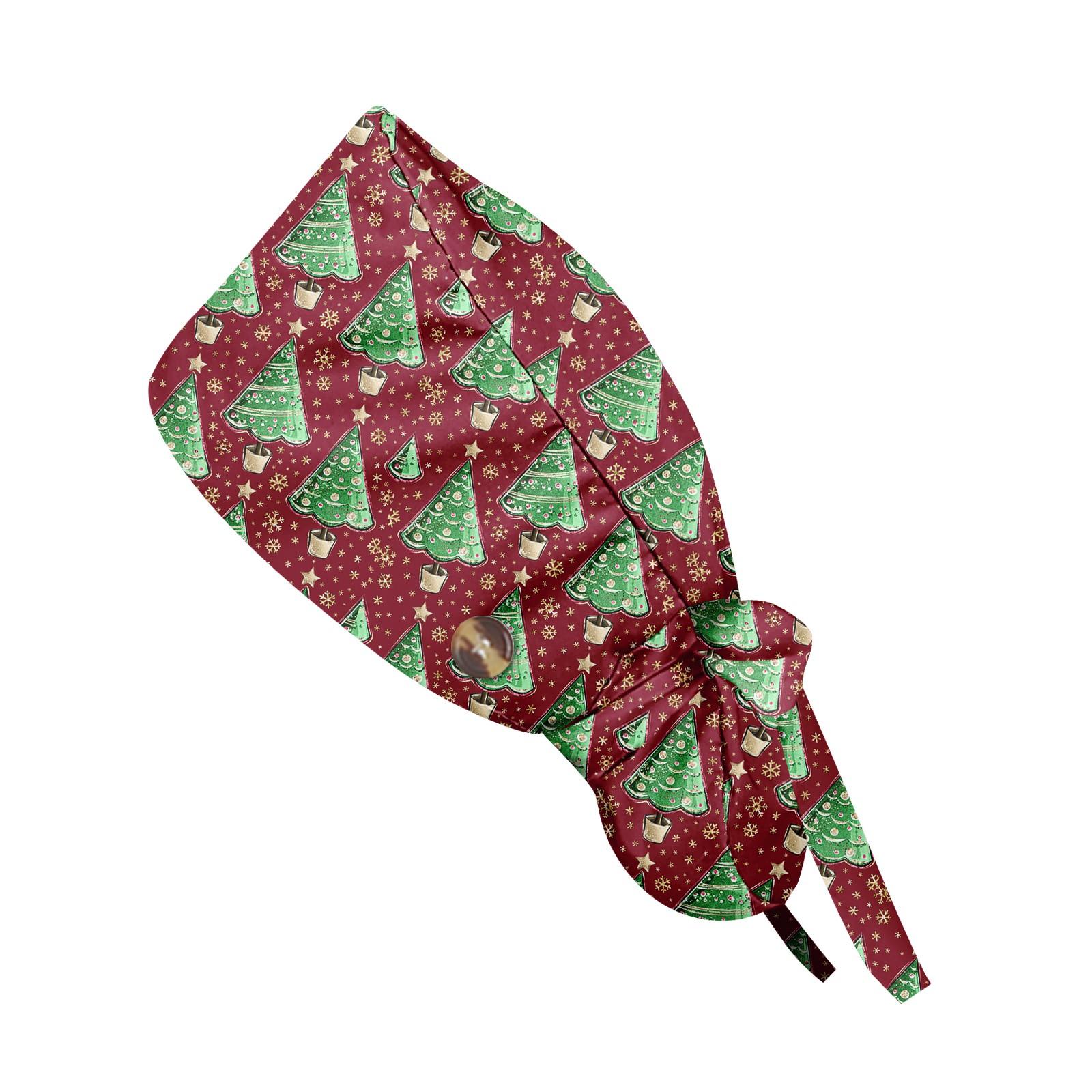 

Модная рождественская рабочая кепка с принтом, повседневная женская кепка с хвостиком, кепка с повязкой, кепка Baotou One Size винный