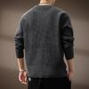 High-End Men's Retro Henley Collar Knitwear - Autumn Casual Loose Fit Sweater