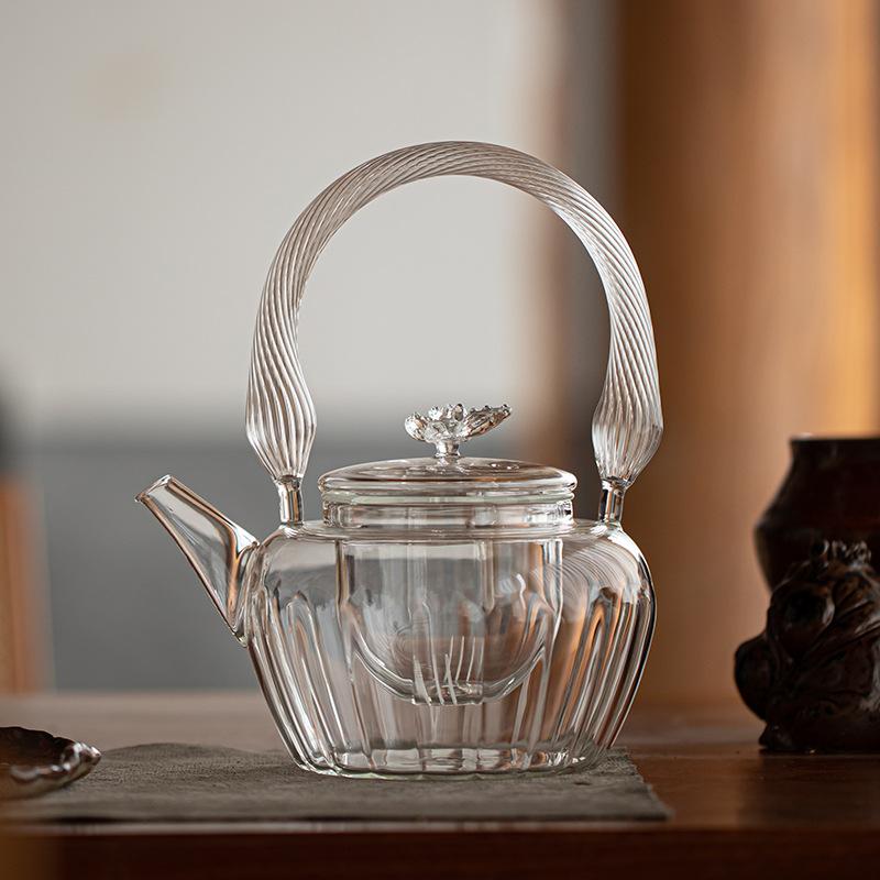 

BEPAN Original Design Glass Kettle Household High Temperature Resistant Tea Pot Ceramic Stove Heatable Teapot прозорий