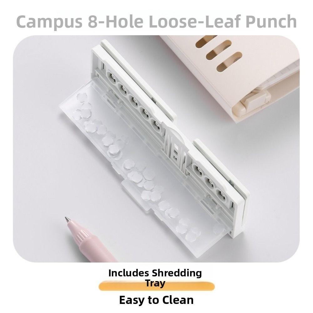 DIY Scrafts Loose-leaf Punch Paper Cutter DIY Hole Punch Portable 8-hole Paper Punch School