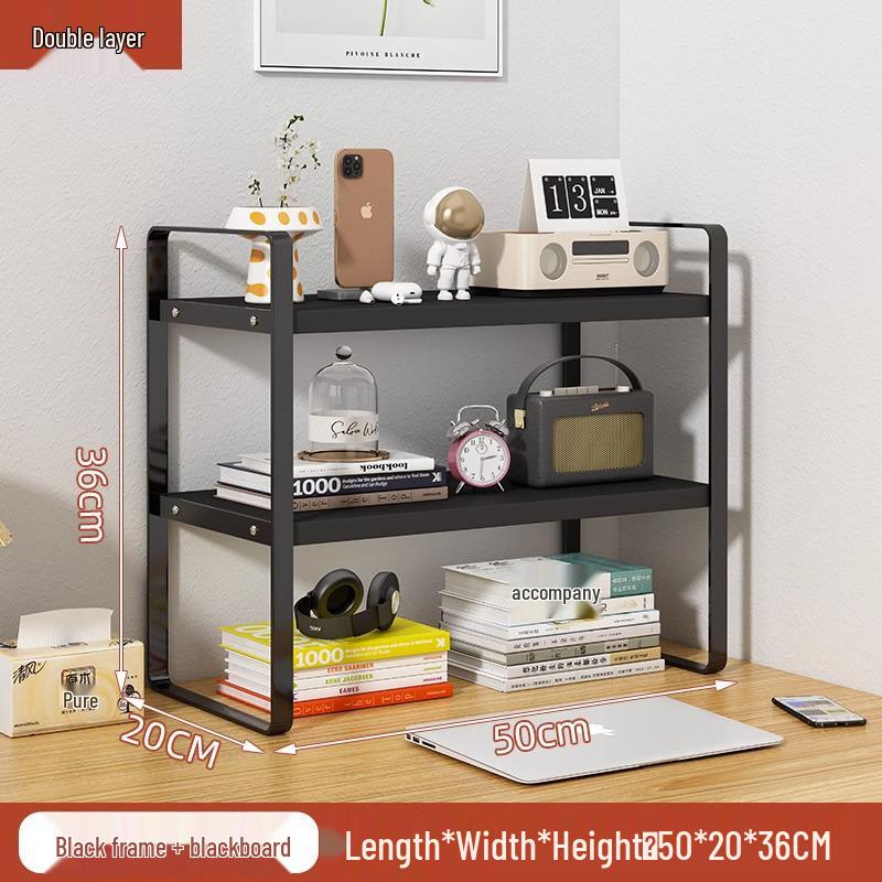 Mehrschichtiger Schreibtischorganizer: Stufenregal für Bücher, Bürobedarf und Kosmetik. Ideal für die Arbeit, das Wohnheim oder das Zuhause.