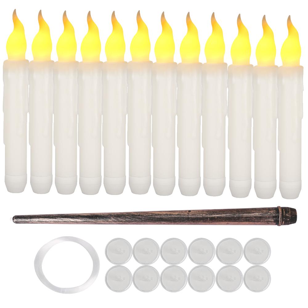 Flameless Taper Candles with or without Remote Control Battery Operated Taper Candles Flickering LED Candlesticks for Halloween