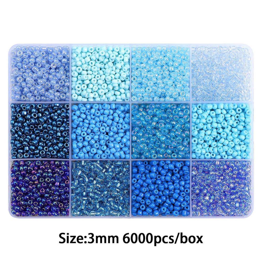 8/10/12/15 Grid Box: Seed Beads, Sequins, Imitation Pearls for DIY Necklaces & Phone Chains