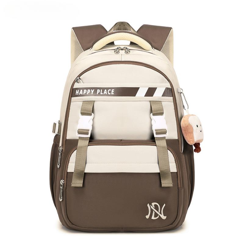 Letnie nowe wysokiej jakości torby szkolne dla dziewcząt do szkoły średniej, oddychające, o dużej pojemności, torba na książki dla studentów uniwersytetu, modny plecak nylonowy z zawieszką