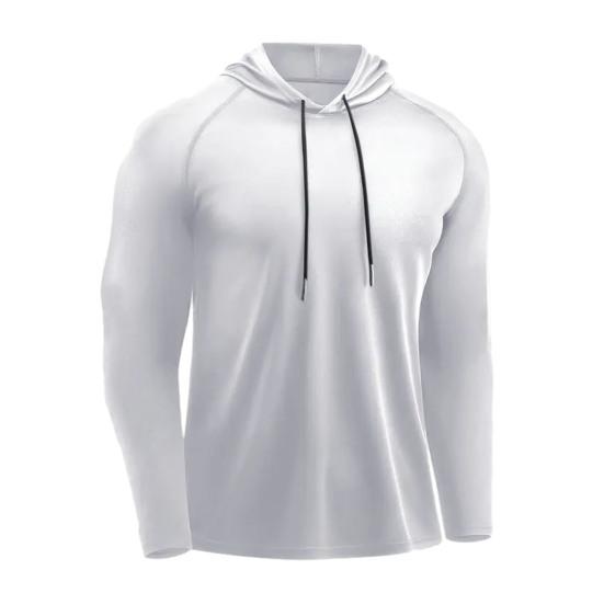 Herren Athletik Hoodie Schnelltrocknend Mit Kapuze Fitness Oberteil Slim Fit Langarm Trainings Pullover Laufshirt für Fitnessstudio Joggen Training
