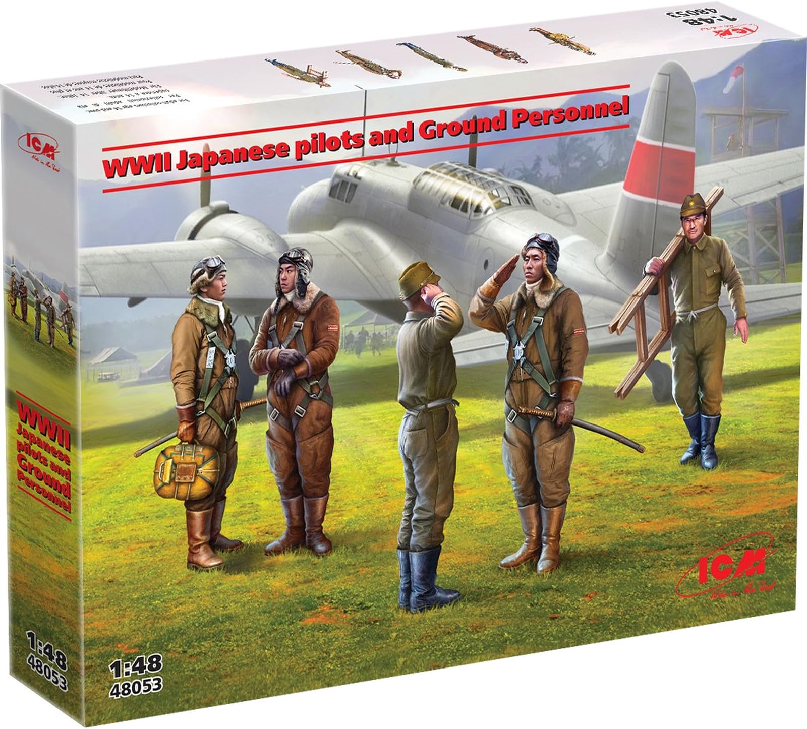 

ICM WW2 Japan Pilot Grand Crew Set Plastic Model 48053 1/48 &