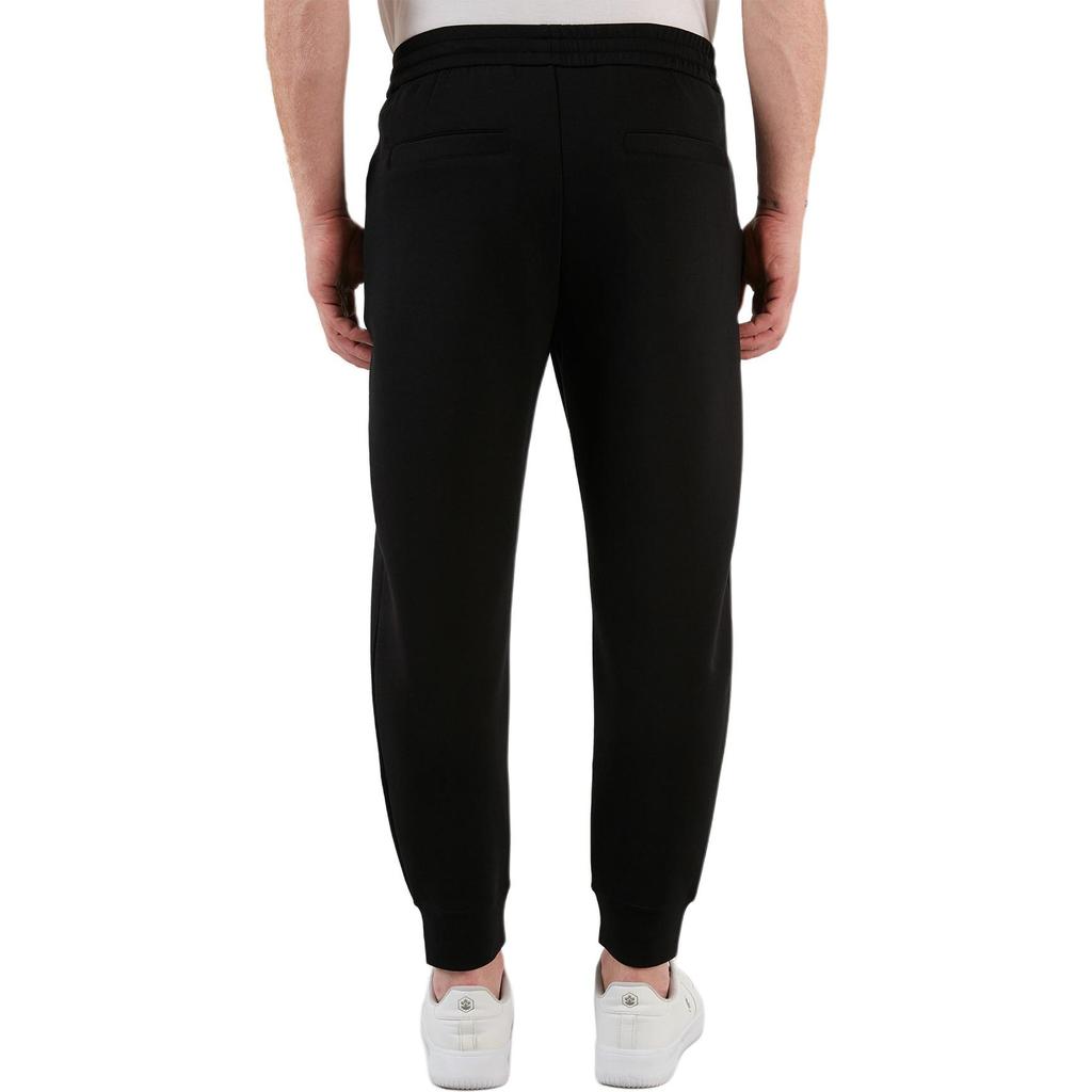 Emporio Armani Ss22 Solid Color Drawstring Loose Casual Tapered Knit Sweatpants Men bottoms Black 3L1PFS-1JHSZ-0999