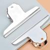 12Pcs 4inch Large Bulldog Clip, Silver Stainless Steel File Binder Clips Clamps Metal Food Bag Paper Clips for Home Office Schoo