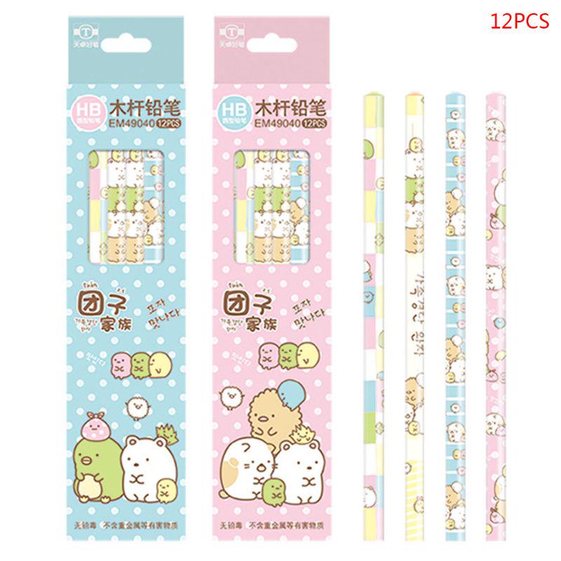 12X Wooden Pencil Cute Kawaii Pencils School Office Supplies Stationery Student 12X Wooden Pencil Cute Kawaii Pencils School Office Supplies Stationery Student