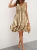 New women's clothing summer short-sleeved short skirt V-neck spring and summer dress is hot-selling