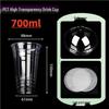 PET Disposable Milk Tea Cup with Lid & Straw - 98mm Caliber, Thickened Plastic for Fruit Tea or Coffee Takeaway