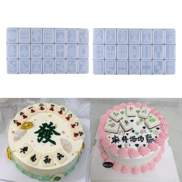 Mahjong Epoxy Resin Casting Mold Resin Silicone Mold for DIY Project Pendant
