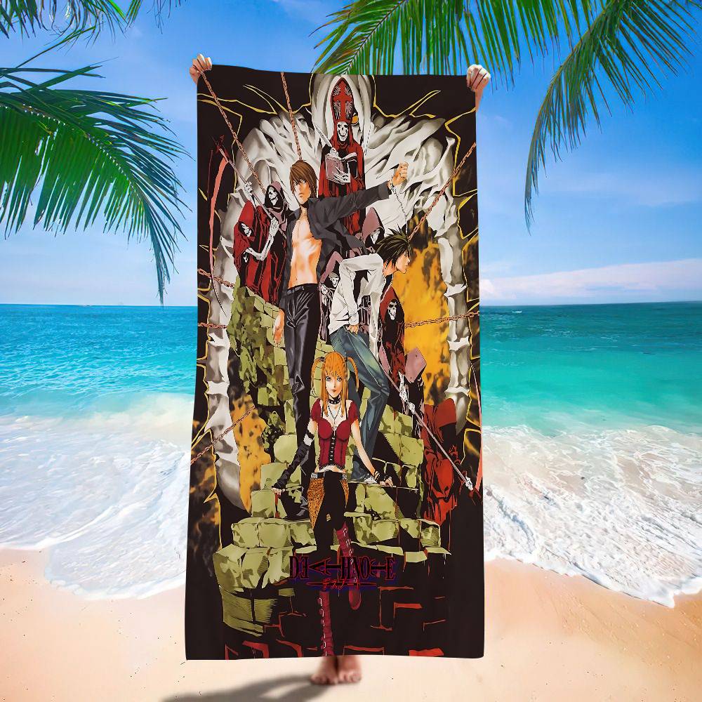 Hot Anime D-Death N-Notes Microfiber Blanket Quick Drying Beach Towels Oversized Printing Super Absorbent Pool Towel Blanket