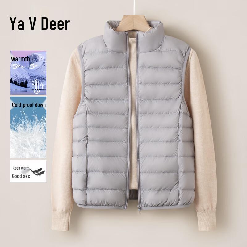 

Yalu 2025 Women s Short Lightweight Down Vest 4XL