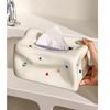 Ceramic Tissue Boxes with Gems Outside Drawer Napkin Holder Case Home Living Room Office Table Tissue Box Decoration Paper Cover