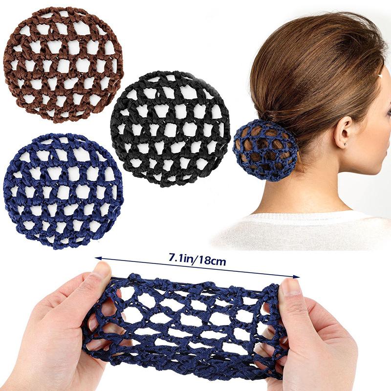 Mesh Crochet Hair Net For Women Invisible Bun Cover Hair Net Ballet Dance Skating Stretchable Hairnet Work Hair Accessories