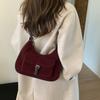 Suede Bag Women's Large Capacity 2025 New Autumn and Winter Matte Retro Shoulder Underarm Bag Commuter Dumpling Bag
