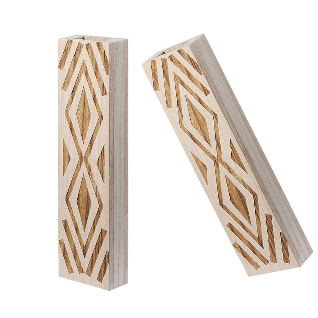 2 Pièces Vase Mural Unique Support à Fleurs en Bois pour les Passionnés de Décoration Intérieure Naturelle Vase pour Fleurs Séchées
