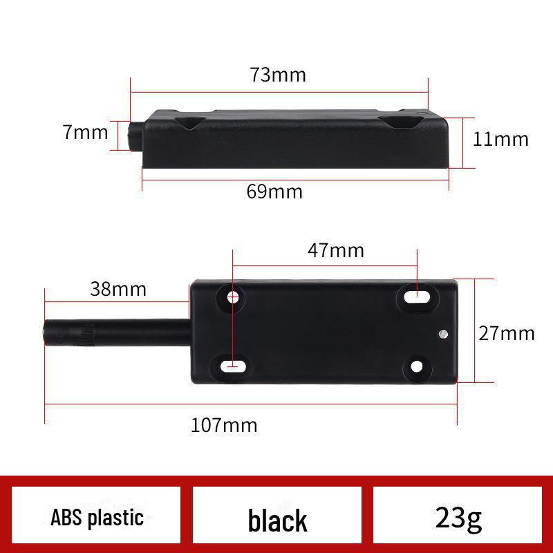 ABS Plastové Magnetické Rebound zařízení pro otevírání stisknutím pro skříňky a zásuvky