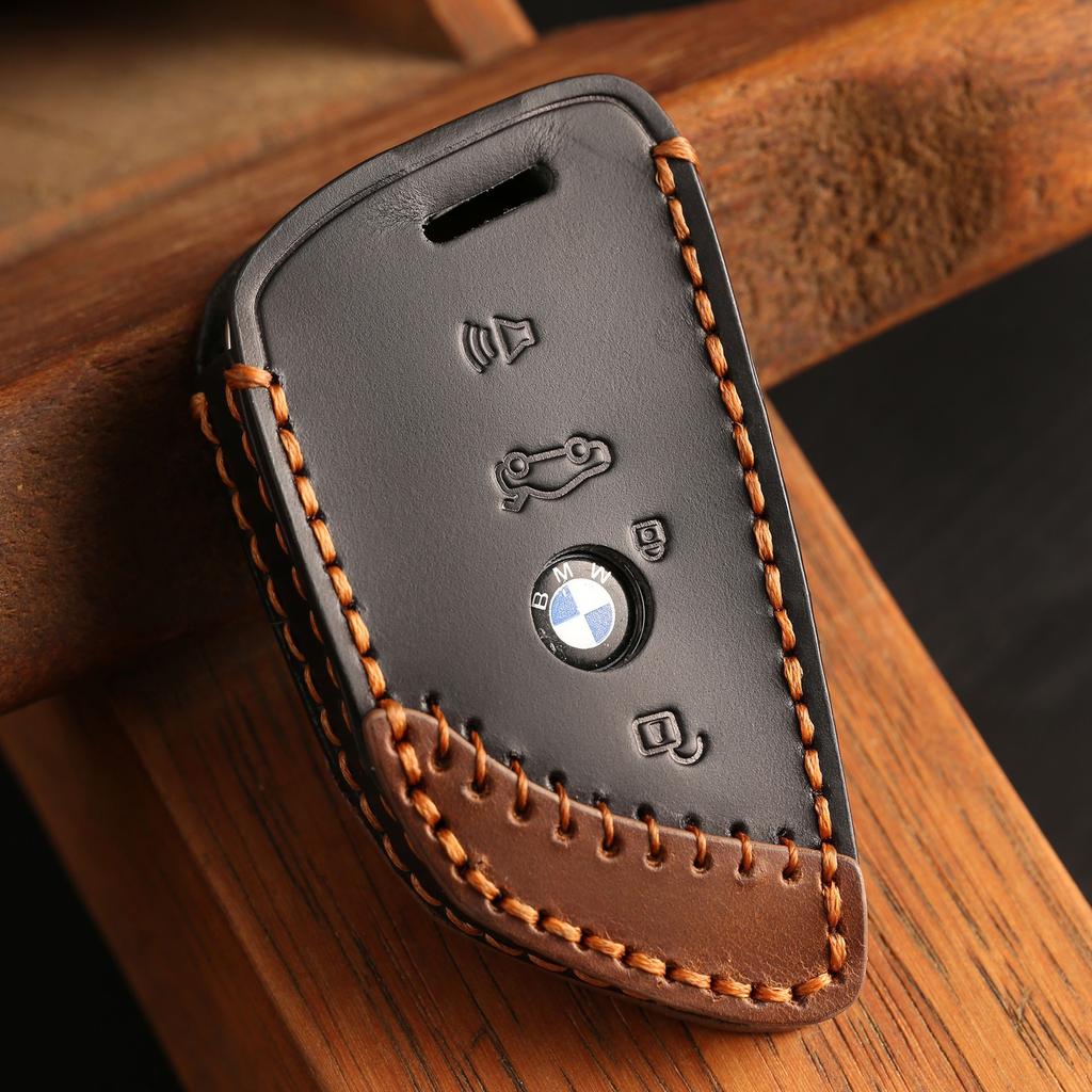 Customized BMW Key Cover Is Suitable for 5 Series 7 Series X3x5x2x4x6 Blade High-end Handmade Leather Shell Buckle Bag