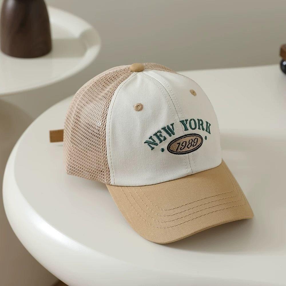Embroidered Letter Kids Sun Hat Breathable Mesh Duck Tongue Cap New Baby Baseball Cap Boy Girl