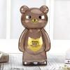 Creative Little Bear Piggy Bank Transparent Coin Paper Money Saving Box Cute Safe Deposit Box Kids Holiday Gift Desktop Decor