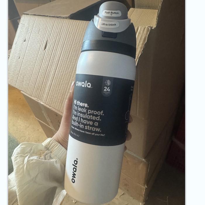 Nueva Botella de Agua Deportiva Owala para Doble Bebida: Acero Inoxidable 304, Aislado al Vacío, Portátil, Gran Capacidad, Vaso para Frutas