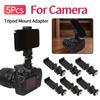 5Pcs Camera Hot Shoe Phone Tripod Mount Adapter 360 Degree Rotation Phone Bracket Mobile Phone Clip Holder for Canon Nikon Sony