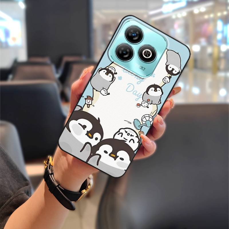 Wstrząsoodporne Wytrzymałe Etui na Telefon Dla ZTE Blade A75 4G/Z2359 Zwierzęta Kreskówka Saszetka na Telefon Słodka Tylna Pokrywa Pełne owinięcie Miękkie etui