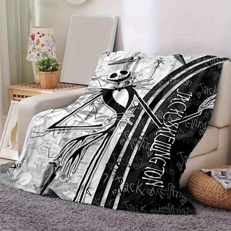 1pc. Jack Skellington Nightmare Before Christmas Blanket, Home Decor, Office Throw, Outdoor Picnic Blanket, Gift for Fans