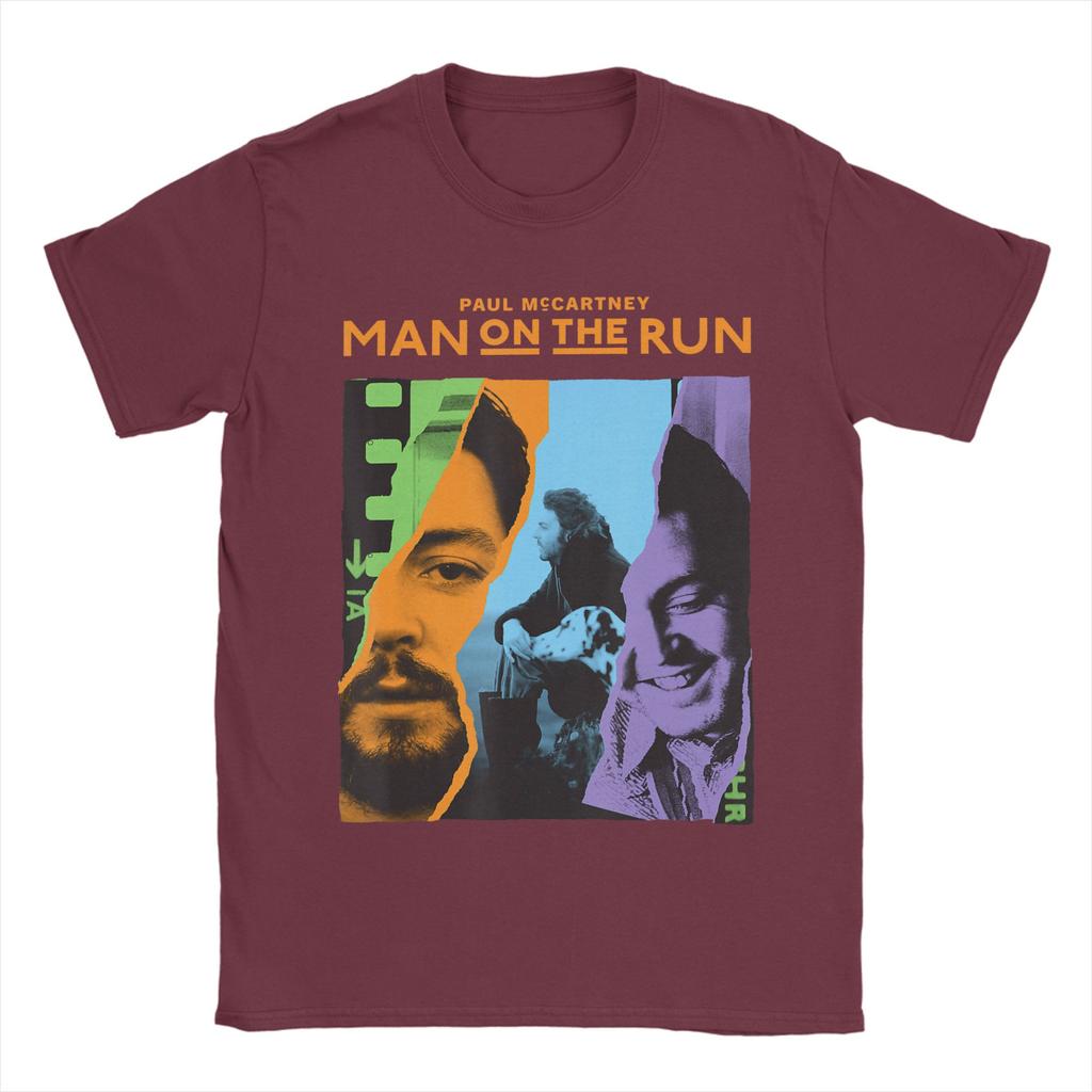 Exclusive Paul McCartney Man On The Run Filmstrip Cotton T-Shirt For Men's T-Shirts Harajuku Tee Shirt Big Size Cheap Tops
