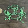 Happy 20th Birthday Metal Die Cuts Carbon Steel Cutting Dies Embossing Stencils for Card Photo Scrapbooking Decorations