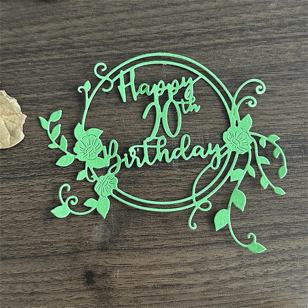 Happy 20th Birthday Metal Die Cuts Carbon Steel Cutting Dies Embossing Stencils for Card Photo Scrapbooking Decorations