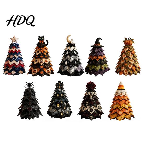 Idee Regalo Pensate Fatte a Mano Kit Creativo Patchwork Vintage Kit Artigianale Albero di Natale in Tessuto Trapuntato Fai-da-te Set da Cucito di Natale da Tavolo per Principianti