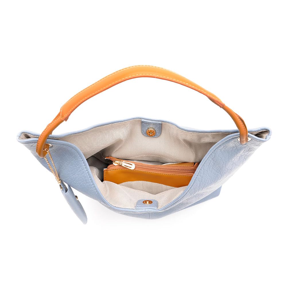 FIRANO Women's Round Curved Tote Bag (with Pass Case) 403105 Greige