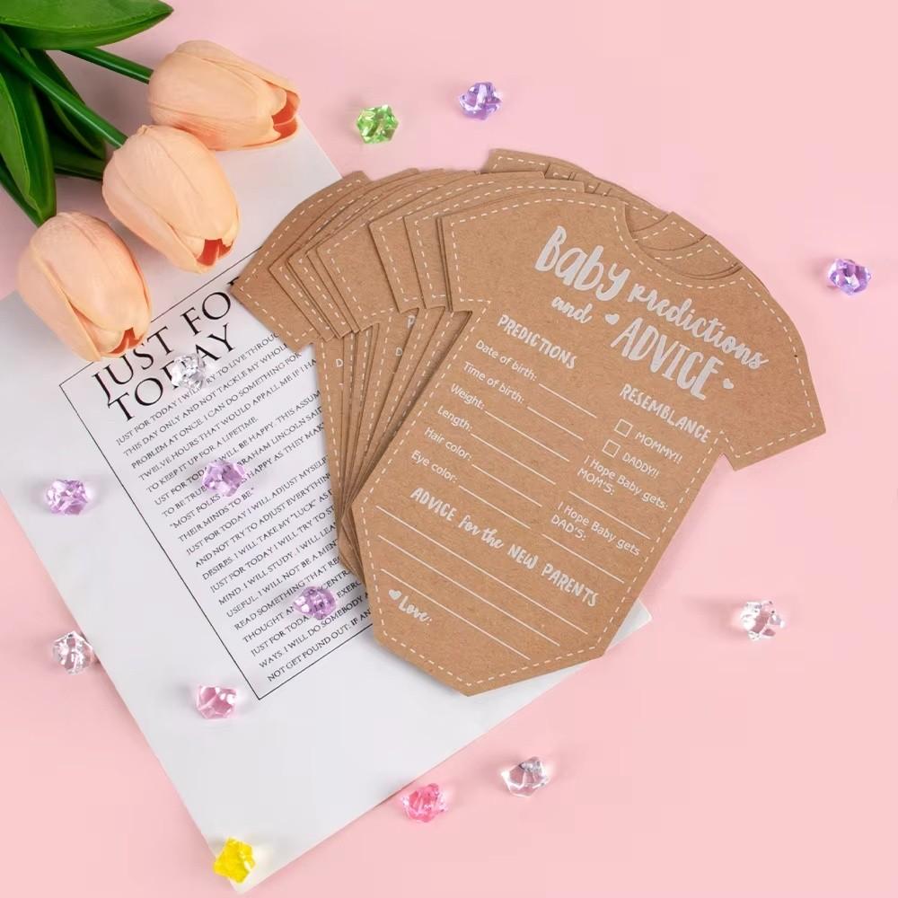 Kraft Paper Baby Gender Reveal Cards Activity Cards Hanging Ornaments Baby Shower Predictions Cards Decorations Cards