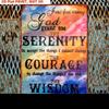 Tin Sign Just For Today Good Grant Me Serenity Courage Quote Vintage Retro Metal Wall Decor   D Flat Print Style for Living Roo