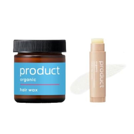 

The Product Hair Wax & Shea Lip Balm 2-Piece Set, Made with Naturally Derived Ingredients, Hair, Skin & Lip Care, Contains Shea Butter, Beeswax,