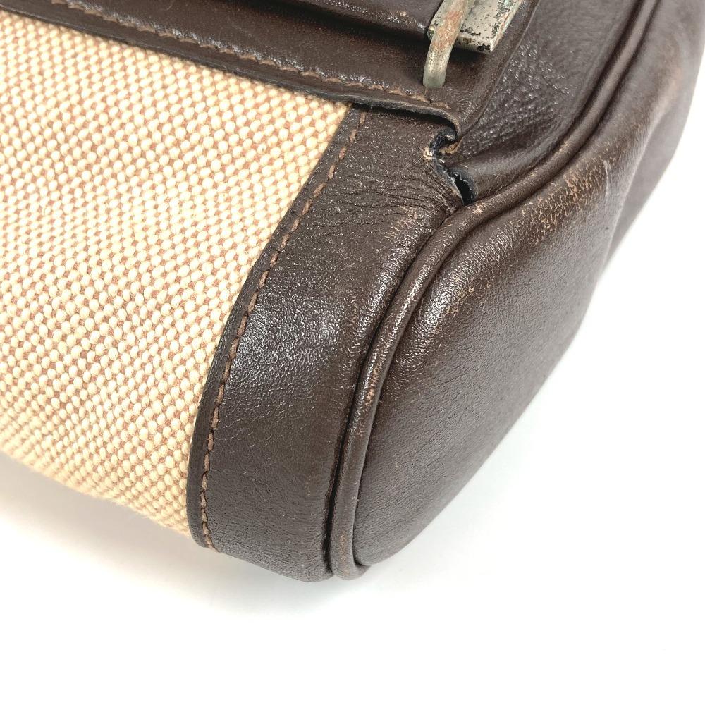 Hermes Equi Pouch Flap Bag Clutch Bag Leather/Canvas Beige/Brown